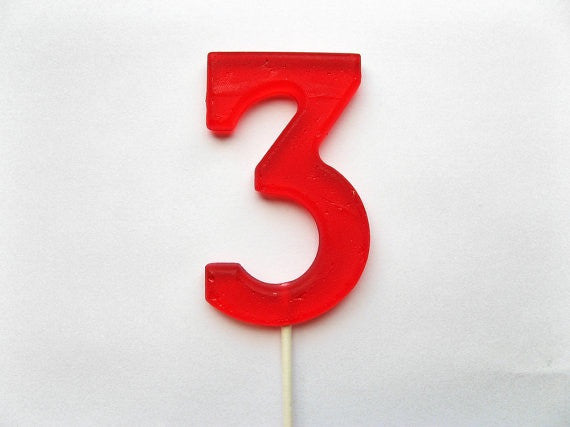 Style 2 Number Lollipops 3 or 4-piece set by I Want Candy!