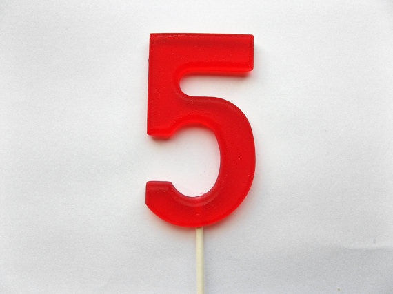 Style 2 Number Lollipops 3 or 4-piece set by I Want Candy!