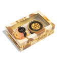 Sugarfina Champagne & Caviar 2pc Bento Box with gummy bears and chocolate caviar on white background