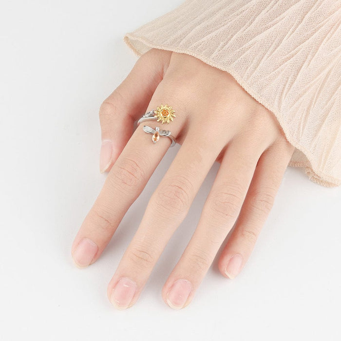 Sunflower Spinner Anxiety Ring Ring MelodyNecklace