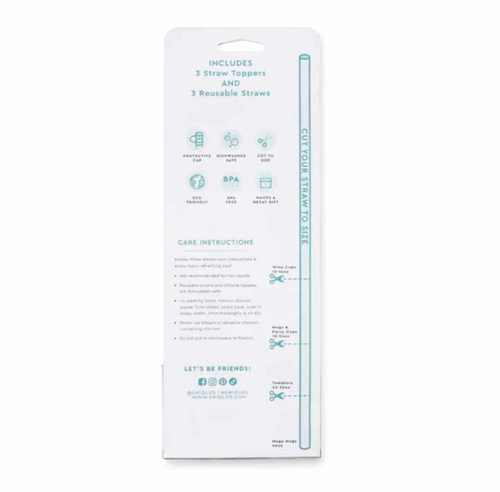Swig Let’s Go Girls Straw Topper Set