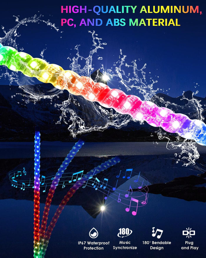 Tavaray 5FT / 6FT Whip Lights with Spring Base