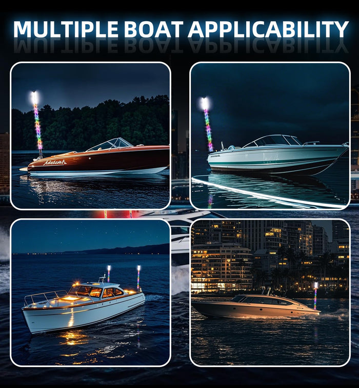 Tavaray RGB LED Boat Navigation Lights for Boats