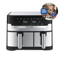 Tefal 8.3L Dual Drawer Air Fryer - Stainless Steel | EY90JDG0