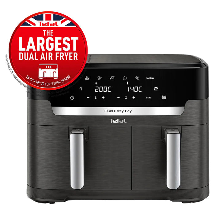 Tefal Easy Fry Dual XXL 11L Air Fryer - Coal Grey | EY942HG0 from Tefal - DID Electrical