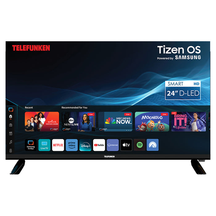 Telefunken N24 24" HD SMART TV - Black | N24-HD-T24 from Telefunken - DID Electrical