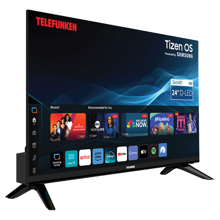 Telefunken N24 24" HD SMART TV - Black | N24-HD-T24 from Telefunken - DID Electrical