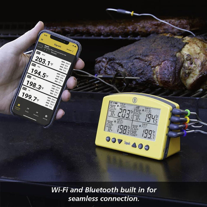 ThermoWorks Signals BBQ Alarm Thermometer with Wi-Fi and Bluetooth ThermoWorks Indigo Pool Patio BBQ