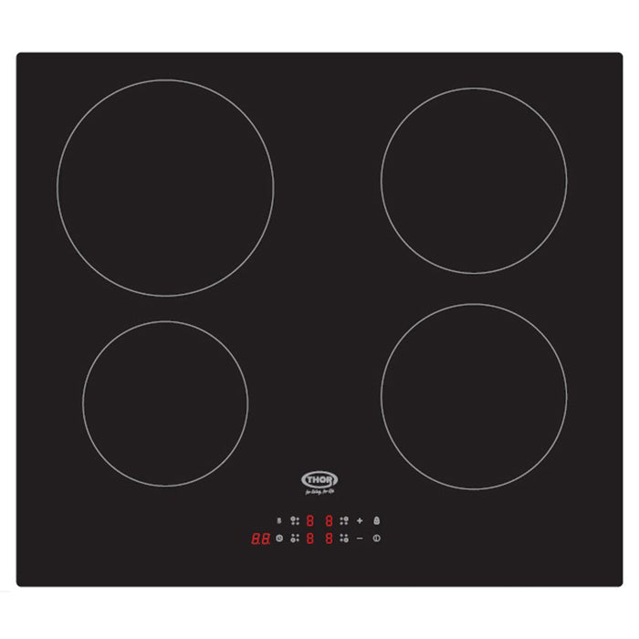 Thor 60CM 4 Zone Ceramic Hob - Black | T154MDINTC from Thor - DID Electrical