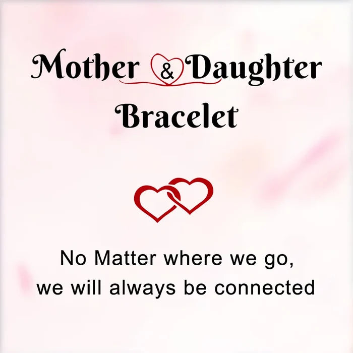 To My Daughter Mother and Daughter Forever Linked Together Double Heart Bracelet
