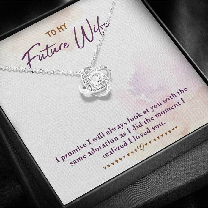To My Future Wife Love Knot Necklace Myron Necklace MelodyNecklace
