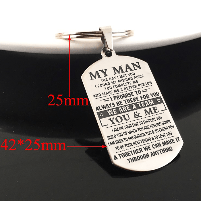 To My Man-I found my missing part Keychain Keychain MelodyNecklace