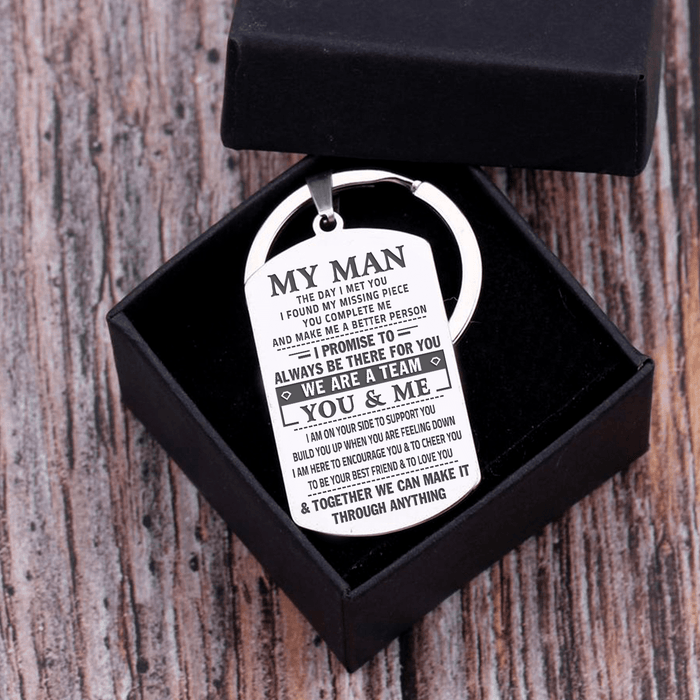 To My Man-I found my missing part Keychain Keychain MelodyNecklace