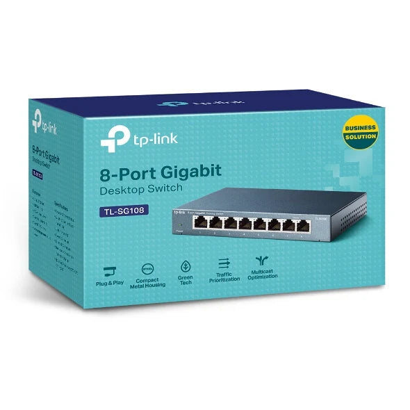 TP Link 8-Port 10/100/1000Mbps Desktop Switch | TLSG108