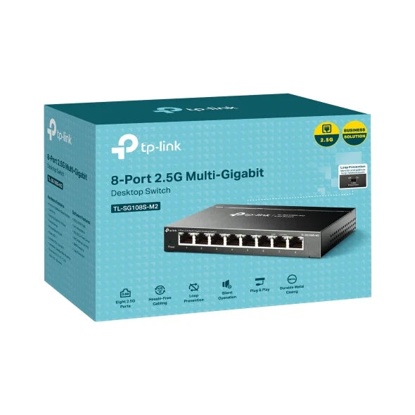 TP Link 8-Port 2.5G Multi-Gigabit Desktop Switch | TL-SG108S-M2