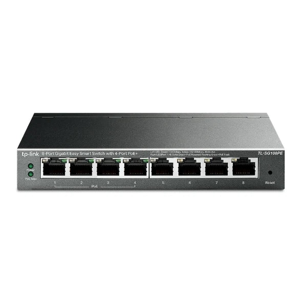 TP Link 8-Port Gigabit Easy Smart Switch with 4-Port PoE+ | TL-SG108PE