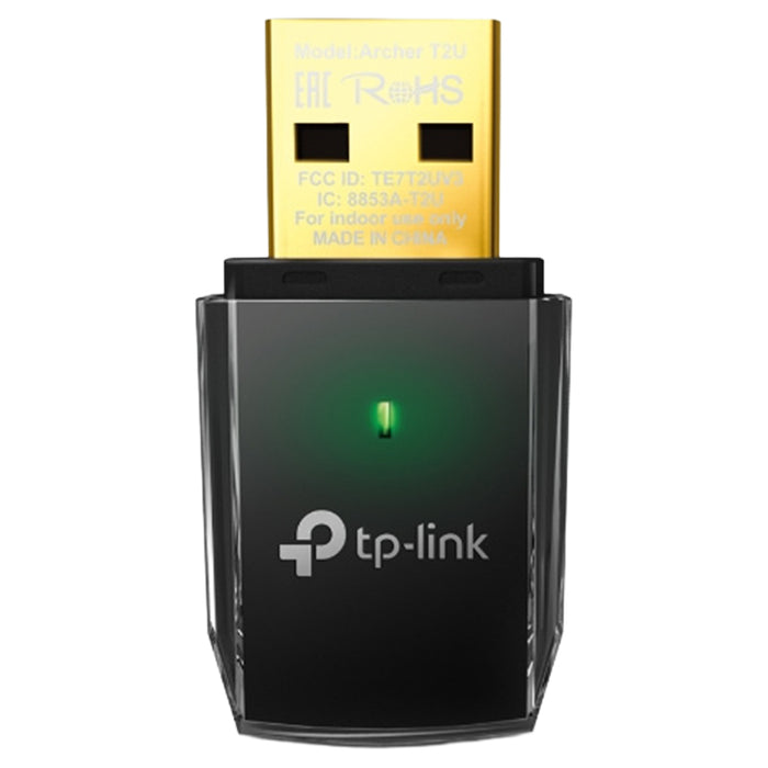 TP Link AC600 Wireless Dual Band USB Adapter - Black | ARCHER T2U from TP Link - DID Electrical