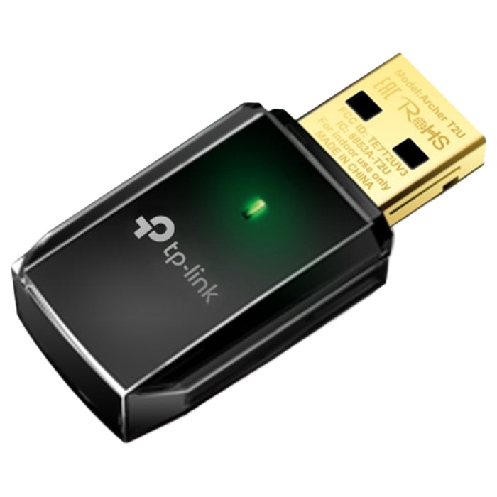 TP Link AC600 Wireless Dual Band USB Adapter - Black | ARCHER T2U from TP Link - DID Electrical