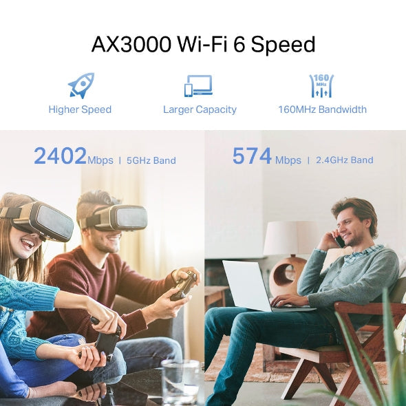 TP Link AX3000 Mesh WiFi 6 Range Extender - White | RE705X