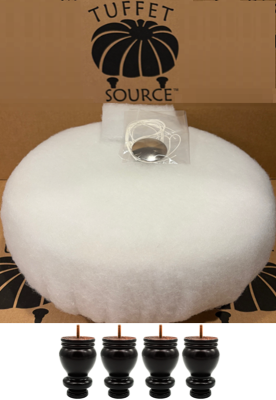 Tuffet Kit with Feet - Mahogany