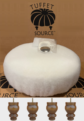 Tuffet Kit with Feet - Walnut