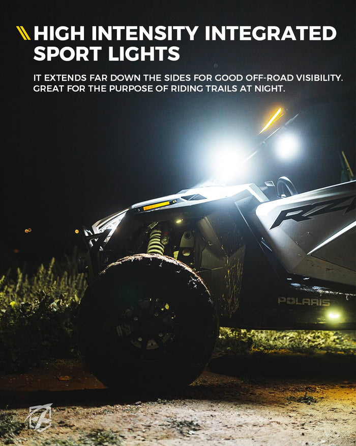 UTV Side Mirrors with LED Spotlights & Puddle Lights