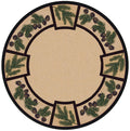 Valley Forest Pine Cone 8' Round Area Rug - Made in the USA - Your Western Decor, LLC