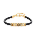 Mother's Day Gift Vegan-Leather Bracelet with Personalized Beads MelodyNecklace