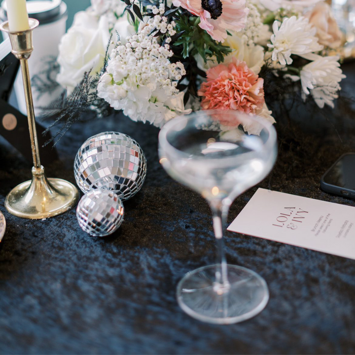 detail of Velvet 90"x132" Rectangular Tablecloth - Black