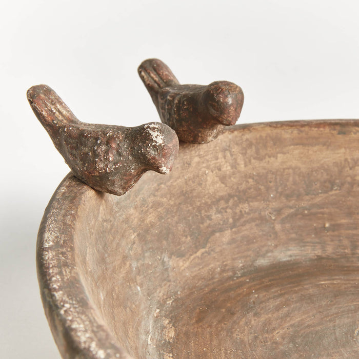 Weathered Garden Square Bird Tray