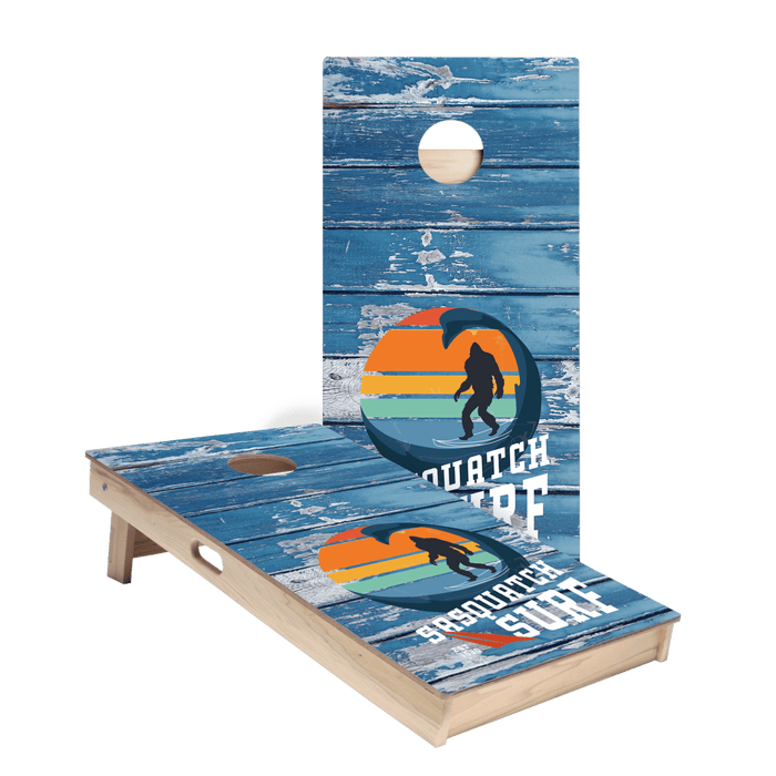 Weathered Sasquatch Surf Star Cornhole Boards, - American Cornhole Association