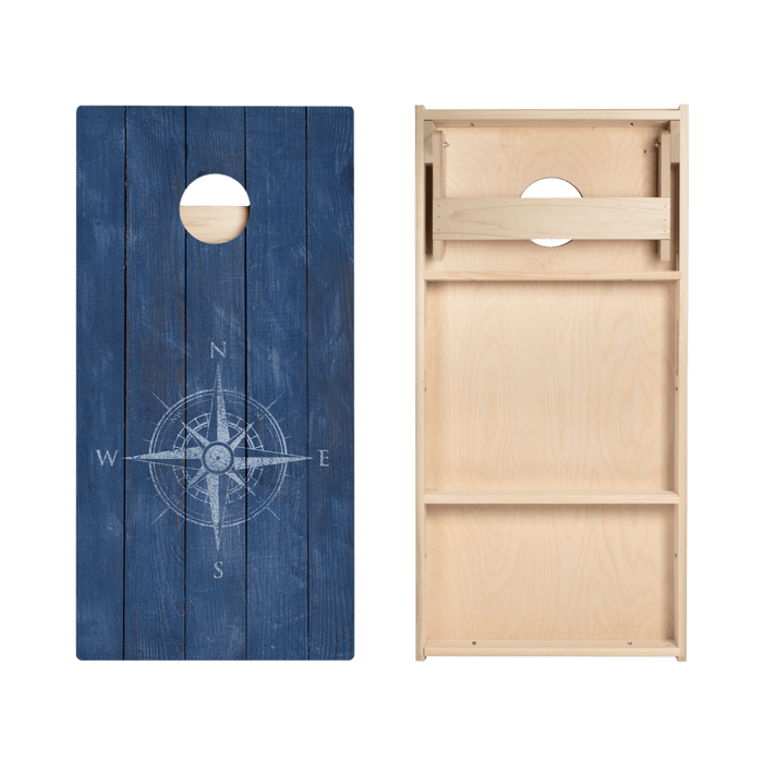 Weathered Wood Compass Star Cornhole Boards, - American Cornhole Association