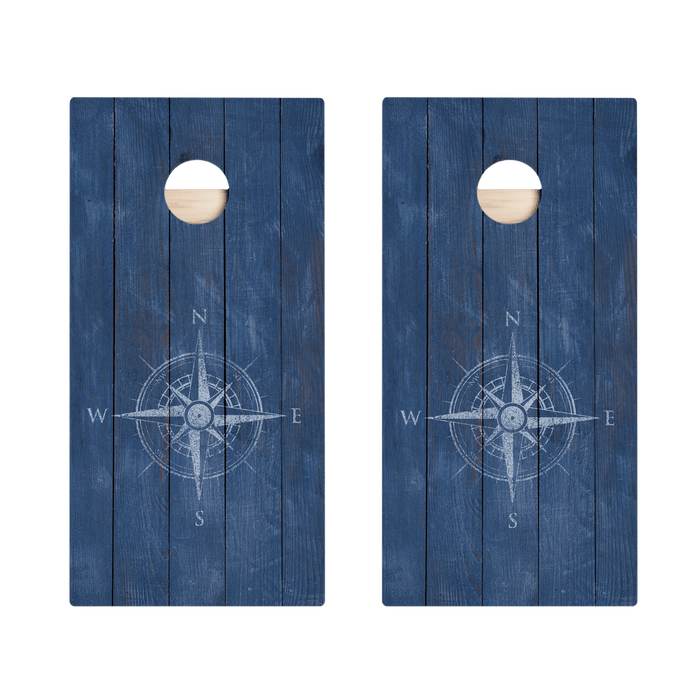 Weathered Wood Compass Star Cornhole Boards, - American Cornhole Association