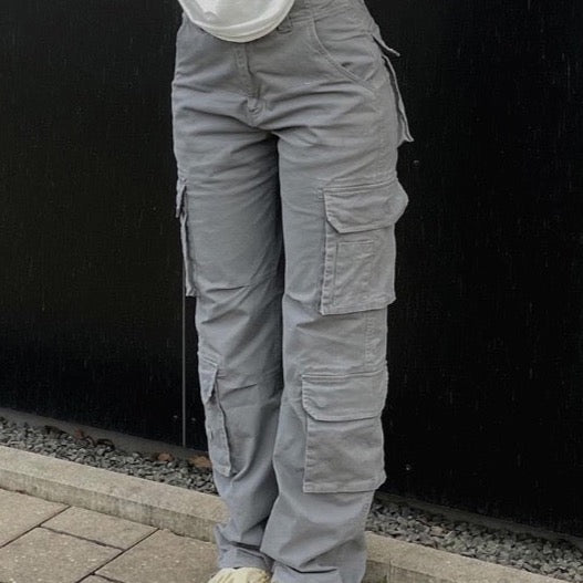 Women's Grey Cargo Pants