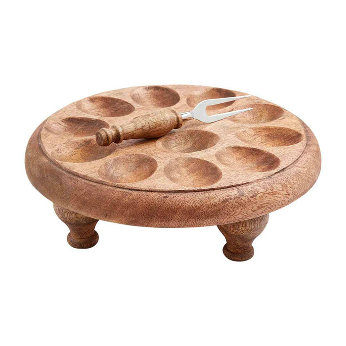 Mudpie - Stand - Wood Pedestal Devil Egg