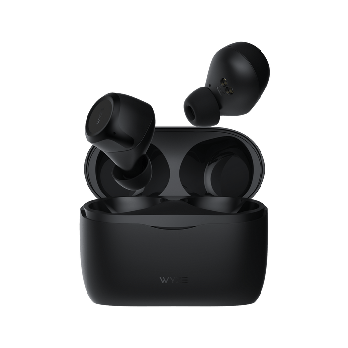 Wyze Buds are a pair of black earbuds designed to provide high-quality audio.