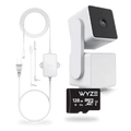 Wyze Cam Pan v3 Outdoor Bundle: 360 1080p Cam with Night Vision and 128GB MicroSD Card Included