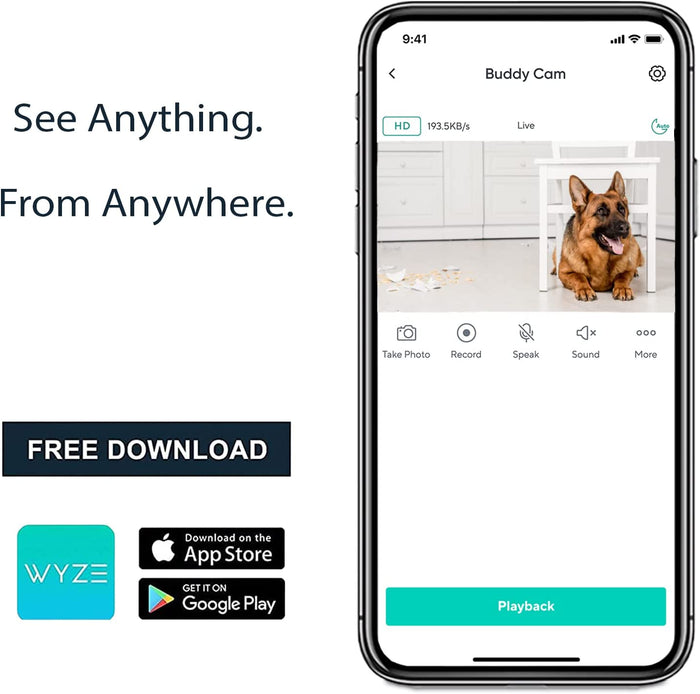 Wyze Cam v2 is a smart indoor camera with audio. It offers 1080p resolution and can be used for monitoring your home.