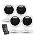 Wyze Cam v4 Home Security Bundle: 2.5K QHD resolution, Enhanced Color Night Vision, and motion-activated alerts.