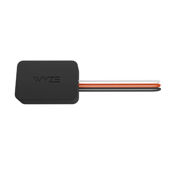 A black and orange device with the word Wyze on it.