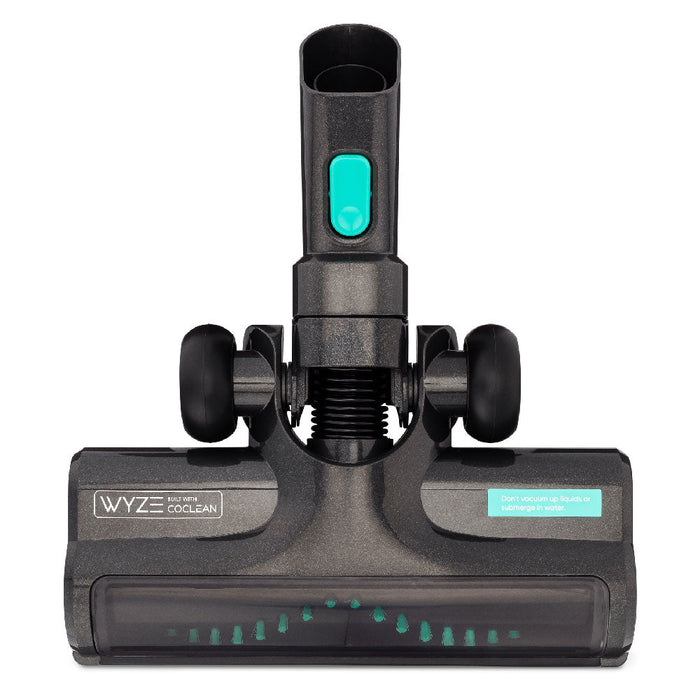 A black cordless vacuum floor brush by Wyze Labs Inc.