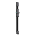A black cordless vacuum with a foldable tube.