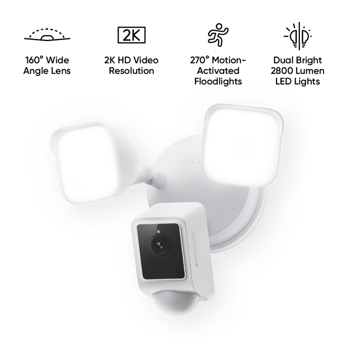 Wyze Floodlight Security Bundle - Two powerful Wyze Floodlights dominate the dark and spot bad guys.