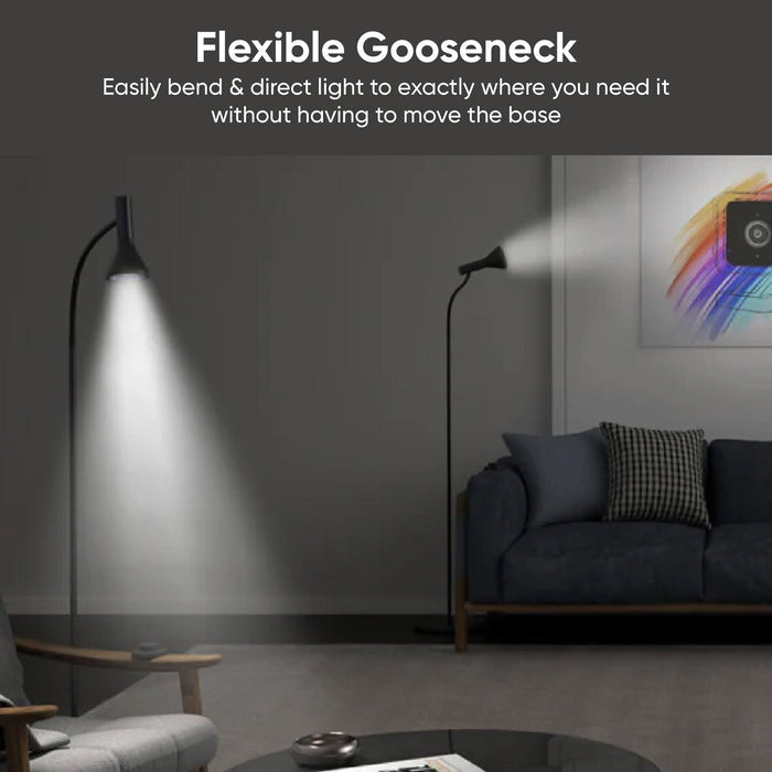 Wyze Floor Lamp with Flexible Gooseneck - Adjustable Light to Exact Location Needed Without Moving the Base