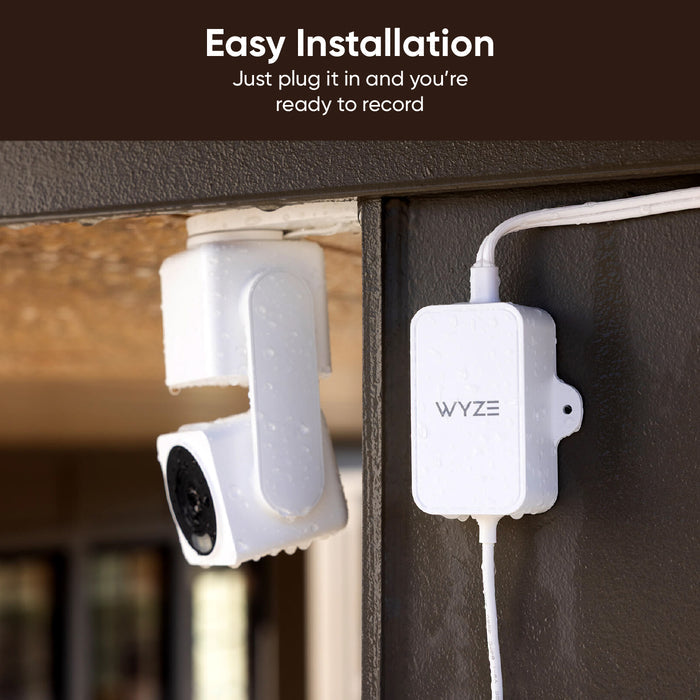 Wyze Outdoor Power Adapter - A weather-resistant adapter for use with Wyze cameras outdoors.