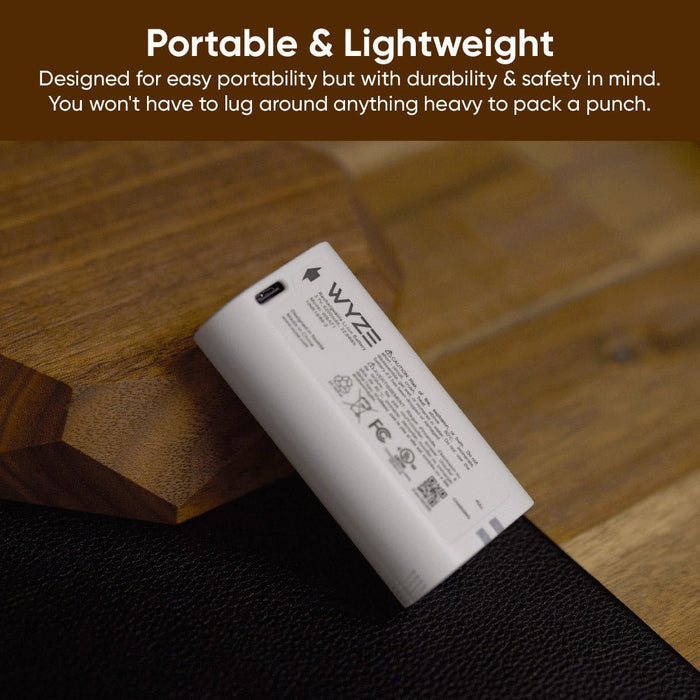 Wyze Removable Battery Pack: Easy portability with durability and safety in mind.