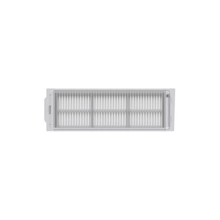 A white square with a grid of holes in it.
