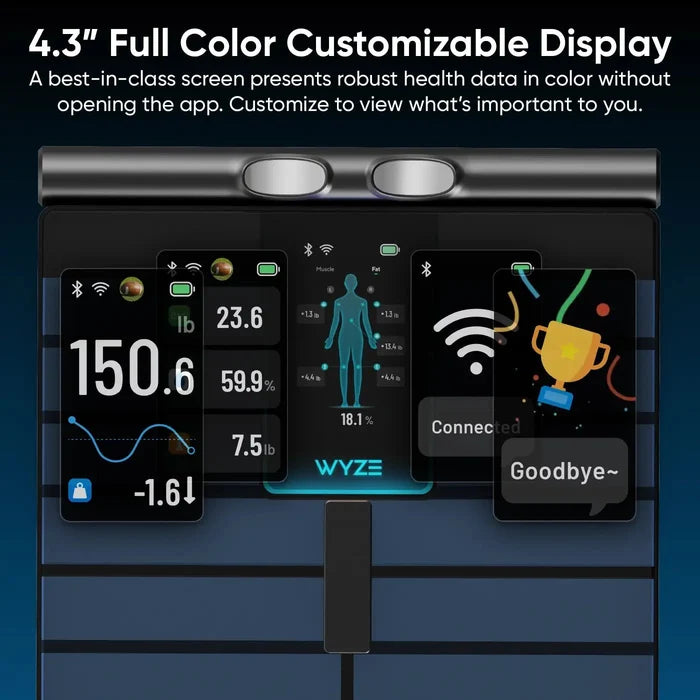 Wyze Scale Ultra BodyScan is a smart scale that measures body composition and provides a color display.