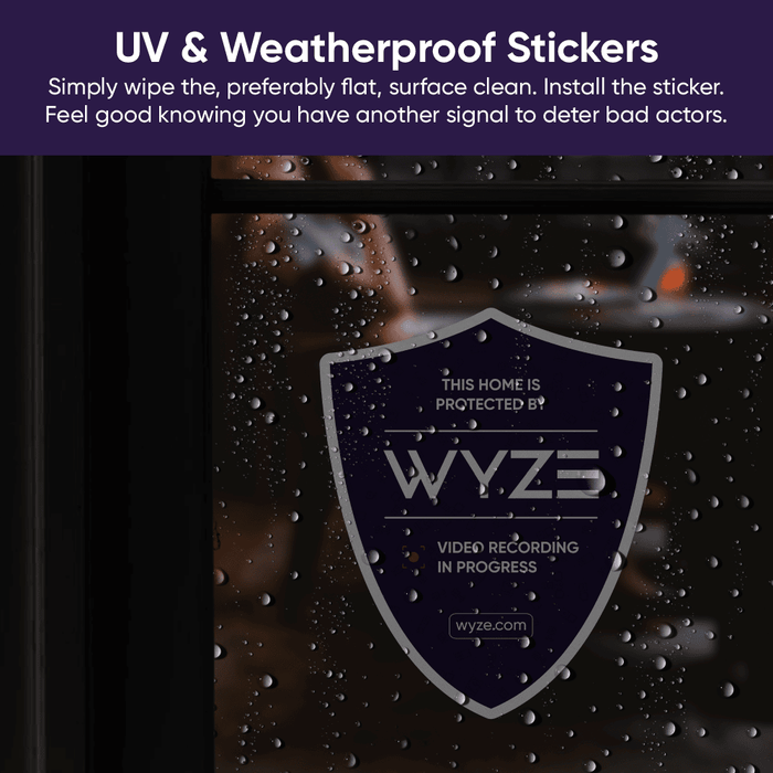 Wyze Security Reflective Sticker - This sticker is designed to protect your Wyze camera from the elements.