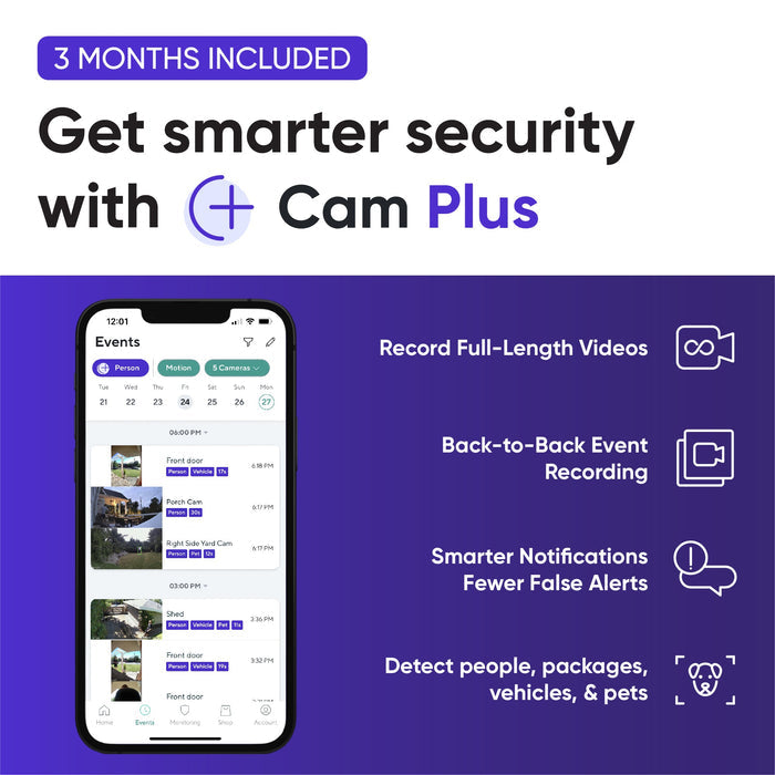 Get smarter security with CamPlus.